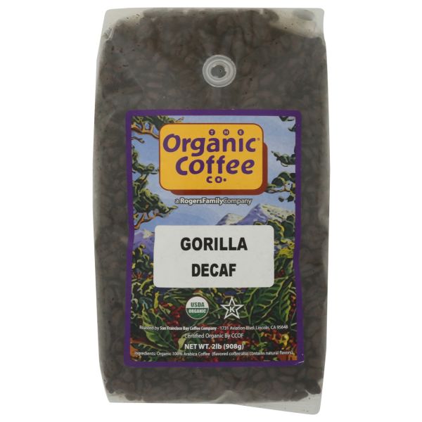 ORGANIC COFFEE CO: Organic Gorilla Decaf Coffee, 2 lb