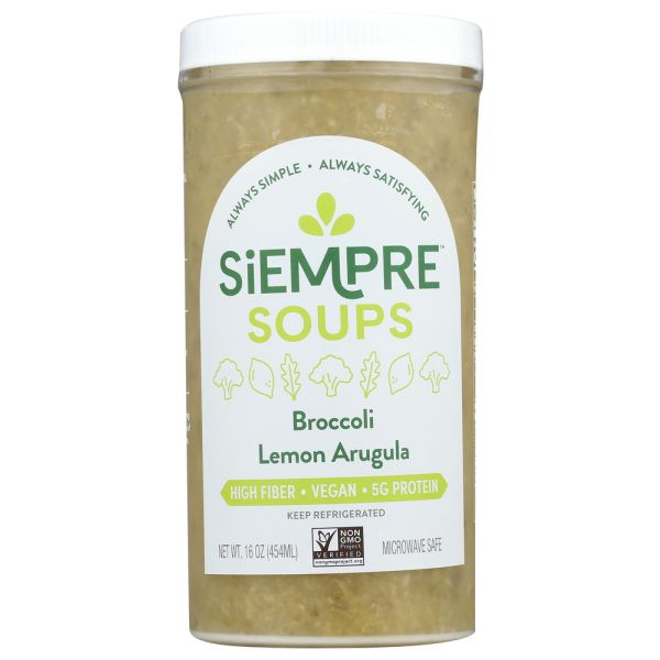 SKINNY SOUPING: Broccoli Lemon Arugula Soup, 16 oz
