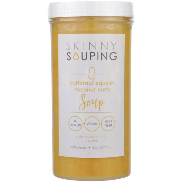 SKINNY SOUPING: Butternut Squash Coconut Curry Soup, 16 oz