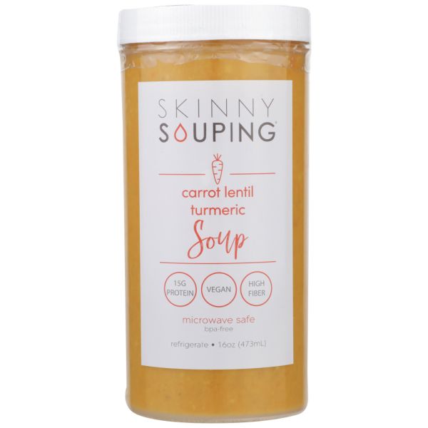 SKINNY SOUPING: Carrot Lentil Turmeric Soup, 16 oz