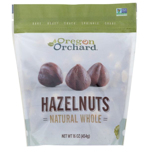 OREGON ORCHARD: Hazelnuts Natural Whole, 16 oz