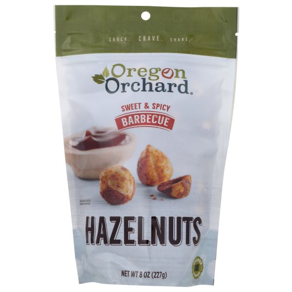 OREGON ORCHARD: Sweet And Spicy Barbecue Hazelnuts, 8 oz
