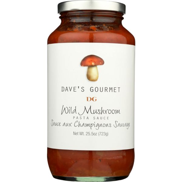 DAVES GOURMET: Pasta Sauce Wild Mushroom, 25.5 oz