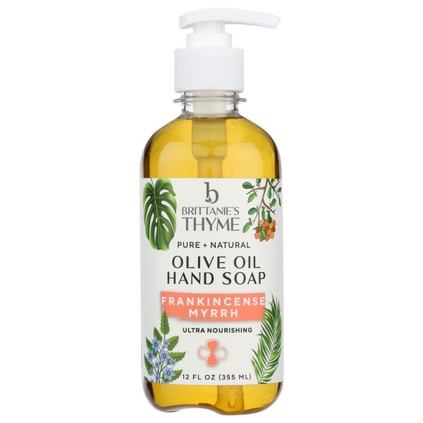 BRITTANIE'S THYME: Soap Hand Frankincense Myrrh, 12 oz