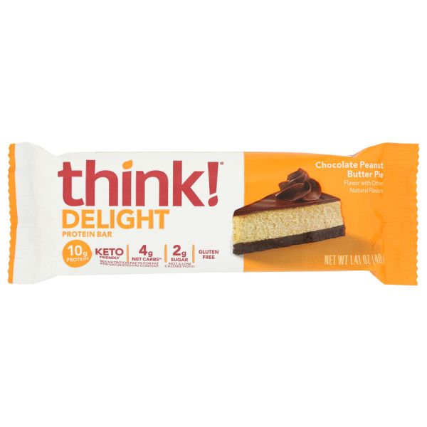 Think!: Chocolate Peanut Butter Pie Protein Bar, 1.41 oz
