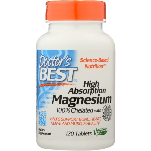 DOCTORS BEST: High Absorption Magnesium 100 mg, 120 tb
