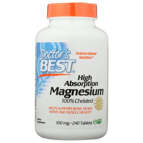 DOCTORS BEST: Hi Abs Chelated Magnesium, 240 tb