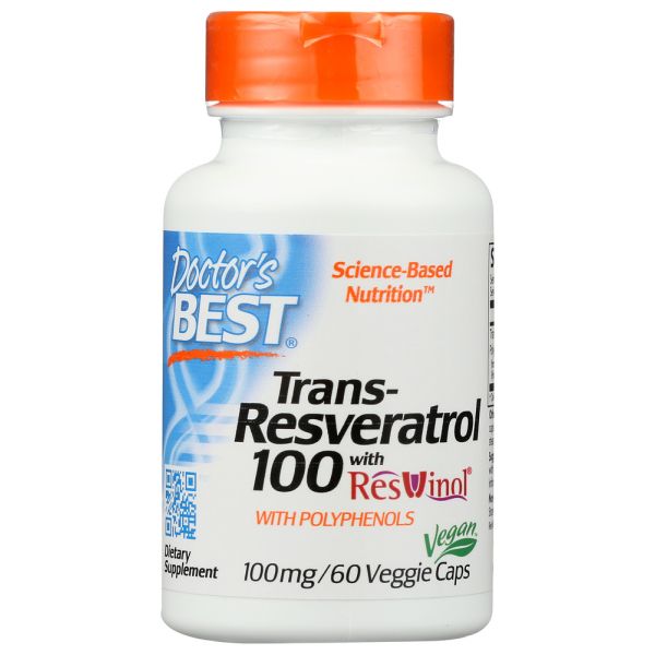 DOCTORS BEST: Trans Resveratrol 100Mg, 60 vc
