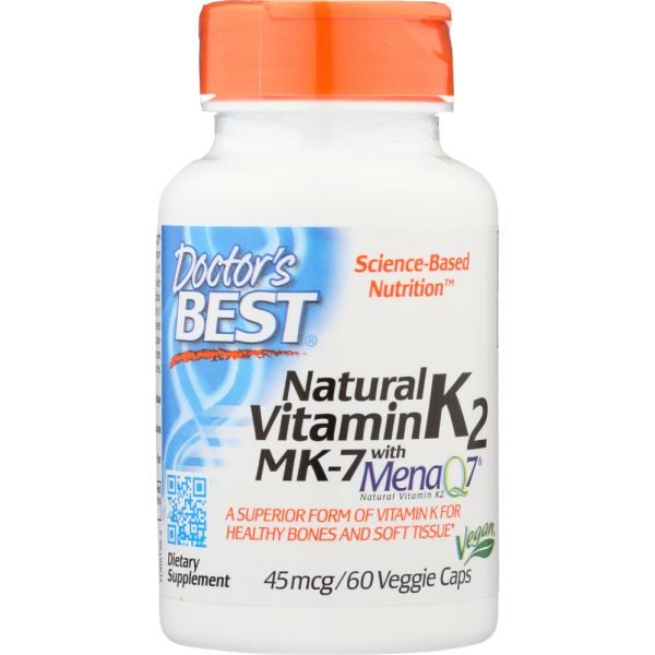 DOCTORS BEST: Vitamin K2 Menaq7, 60 VC
