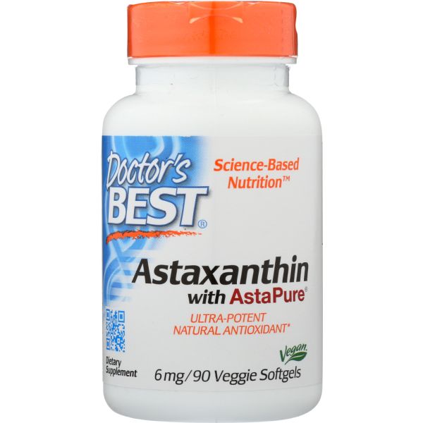 DOCTORS BEST: Astaxanthin AstaReal 6Mg, 90 sg