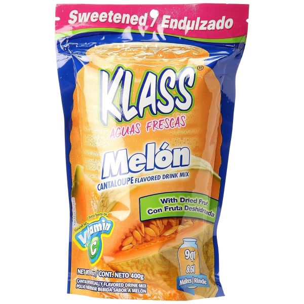 KLASS: Sweetened Cantaloupe Drink Mix, 14.1 oz