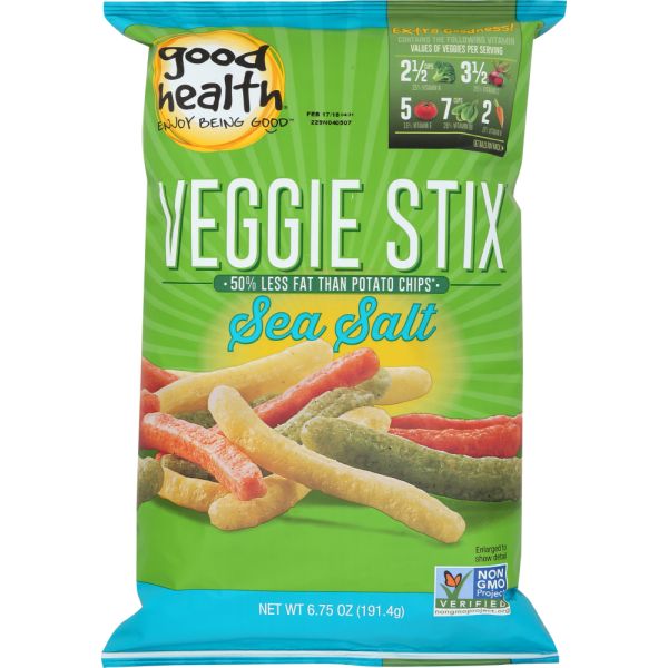 GOOD HEALTH: Veggie Stix Sea Salt, 6.75 oz