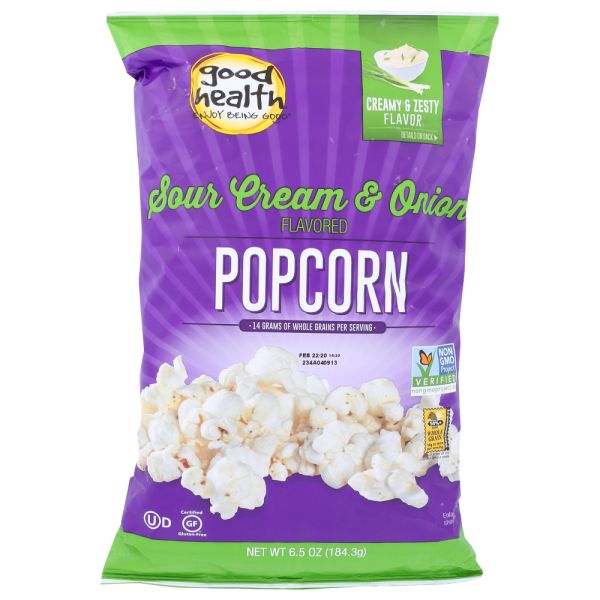 GOOD HEALTH: Sour Cream & Onion Popcorn, 6.5 oz