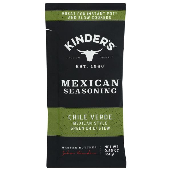 KINDERS: Seasoning Chile Verde, 0.85 OZ