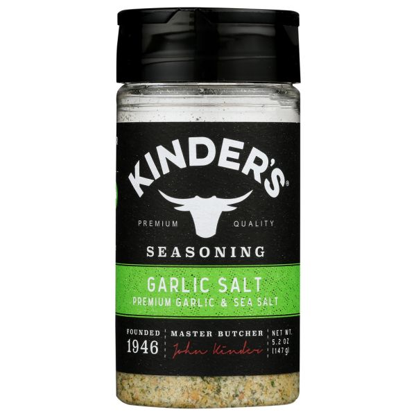KINDERS: Seasoning Garlic Salt, 5.2 oz