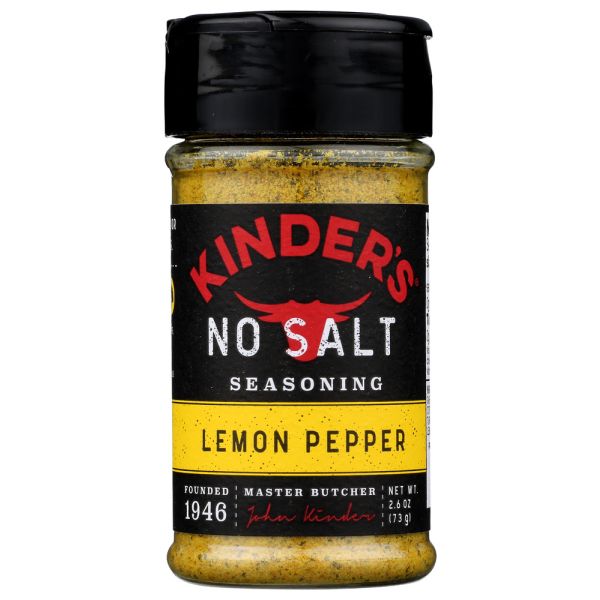 KINDERS: Spice No Salt Lemon Pepper, 2.6 OZ