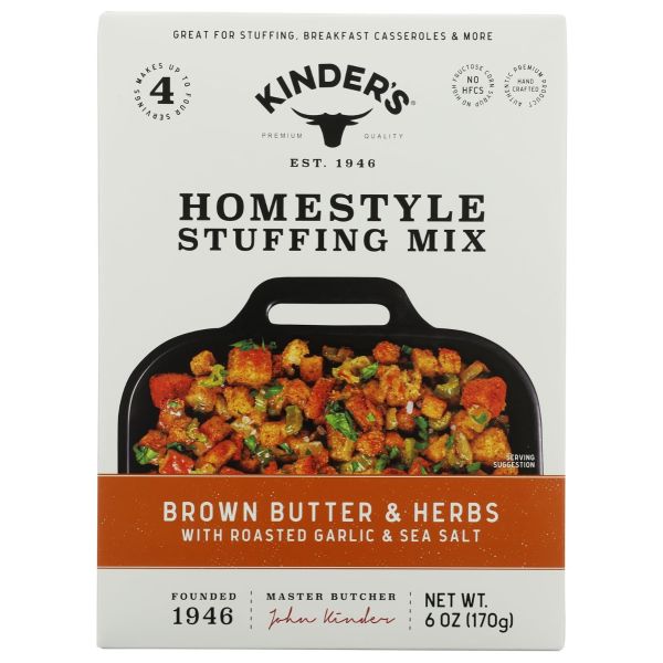 KINDERS: Brown Butter and Herbs Homestyle Stuffing Mix, 6 oz