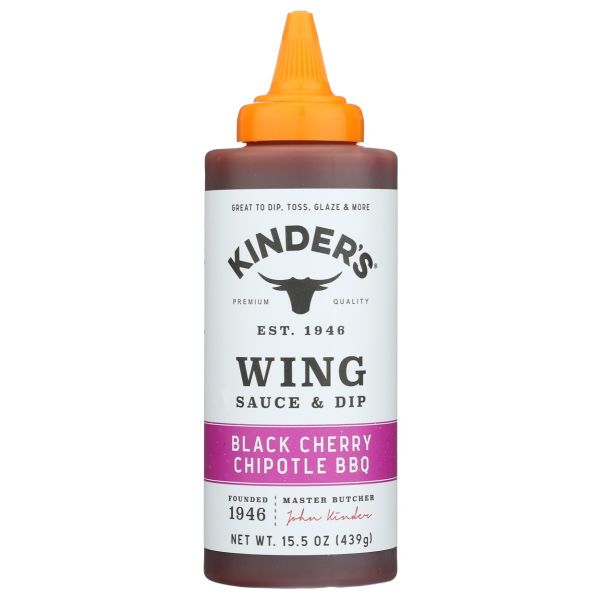 KINDERS: Black Cherry Chipotle Bbq Wing Sauce And Dip, 15.5 oz