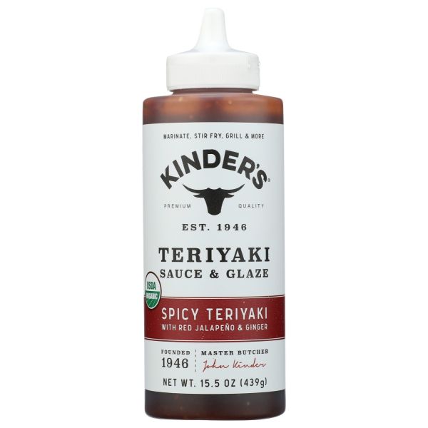 KINDERS: Organic Spicy Teriyaki Sauce And Glaze, 15.5 oz