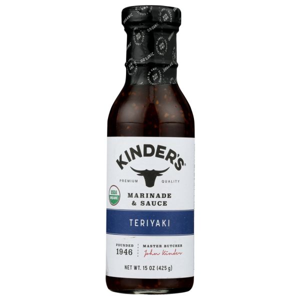 KINDERS: Organic Teriyaki Marinade Sauce, 15 oz