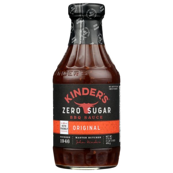 KINDERS: Zero Sugar Original Bbq Sauce, 17.5 oz