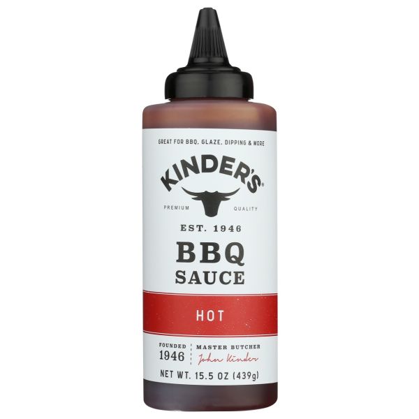 KINDERS: Hot Barbecue Sauce, 15.5 oz