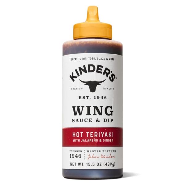 KINDERS: Hot Teriyaki Wing Sauce And Dip, 15.5 oz