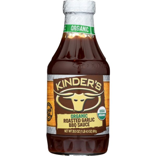 KINDERS: Sauce Bbq Roasted Garlic Organic, 20.5 oz
