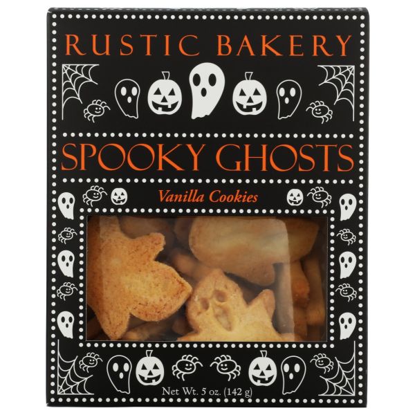 RUSTIC BAKERY: Spooky Ghost Vanilla Butter Cookies, 5 oz