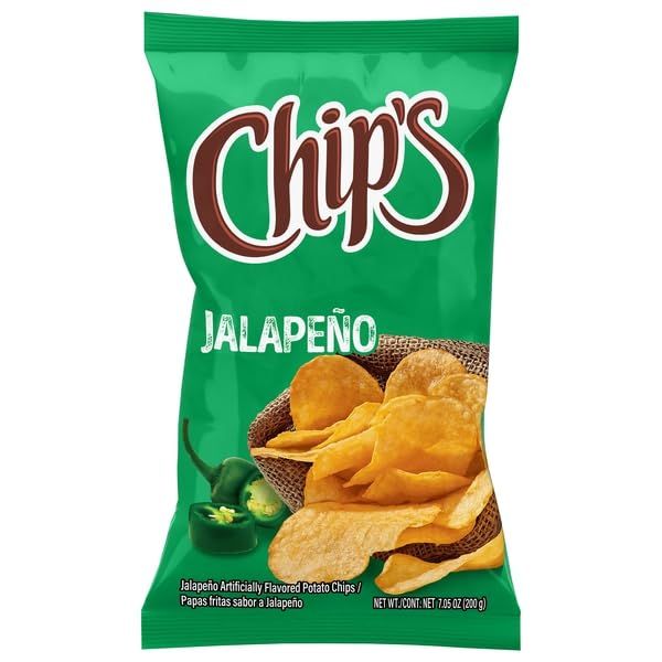 BARCEL: Chip's Jalapeno Potato Chips, 7.05 oz
