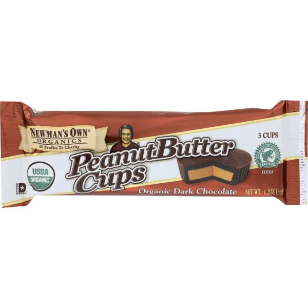NEWMANS OWN ORGANIC: Chocolate Cup Dark Peanut Butter Organic, 1.2 oz