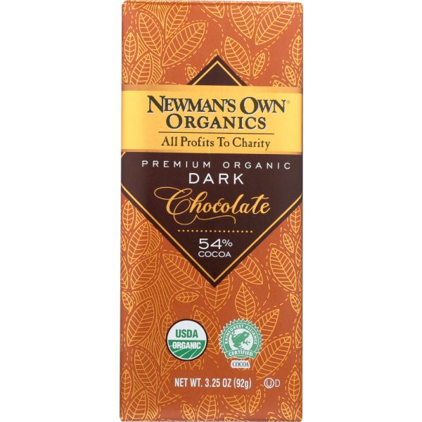 NEWMANS OWN ORGANIC: Chocolate Bar Dark Organic, 3.25 oz