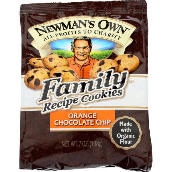 NEWMANS OWN ORGANIC: Cookie Orange Chocolate Chip Family Recipe, 7 oz