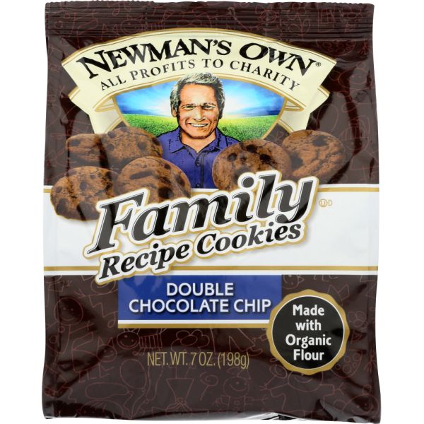 NEWMANS OWN ORGANIC: Cookie Double Chocolate Chip Family Recipe, 7 oz