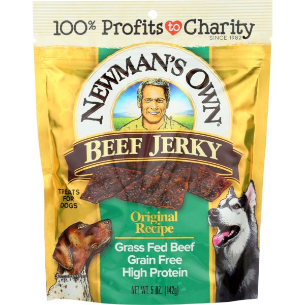 NEWMANS OWN ORGANIC: Dog Treat Beef Jerky Original, 5 oz
