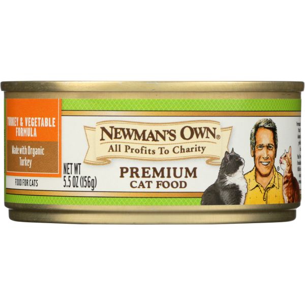 NEWMANS OWN ORGANIC: Cat Can Turkey & Vegetable Organic, 5.5 oz