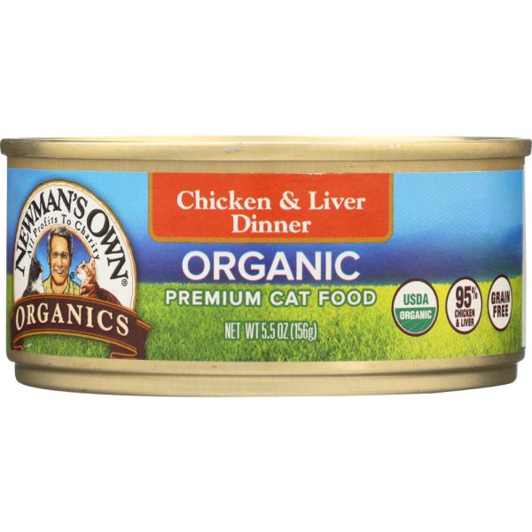 NEWMANS OWN ORGANIC: Cat Can Grain Free Chicken Liver, 5.5 oz