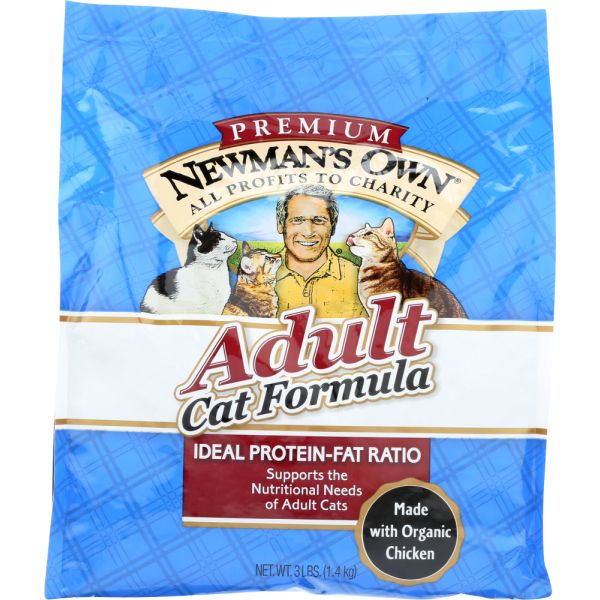 NEWMAN'S OWN: Adult Formula Dry Cat Food, 3 lb