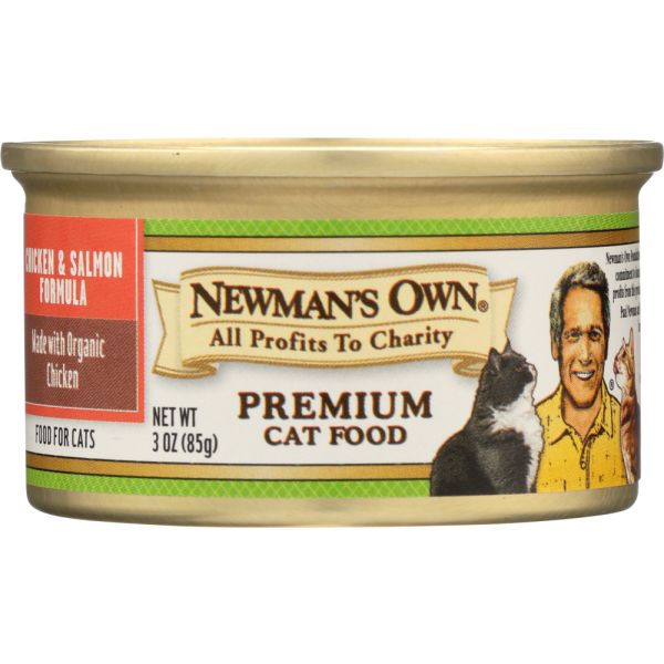 NEWMANS OWN ORGANIC: Cat Can Chicken Salmon Organic, 3 oz