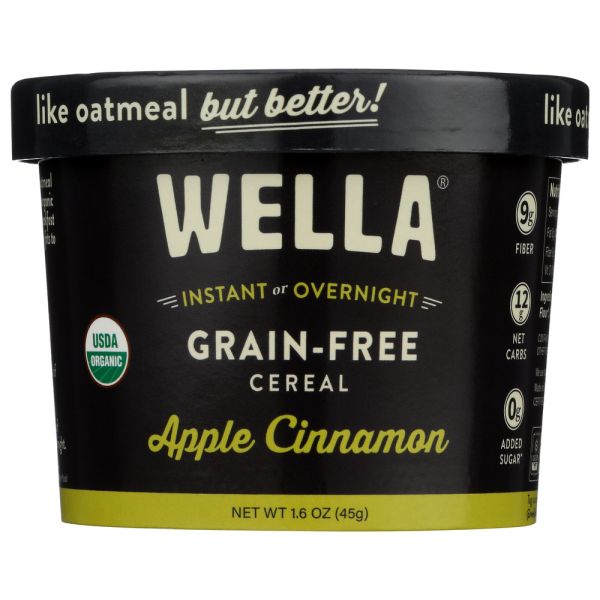 WELLA: Grain Free Cereal Apple Cinnamon Cup, 1.6 oz