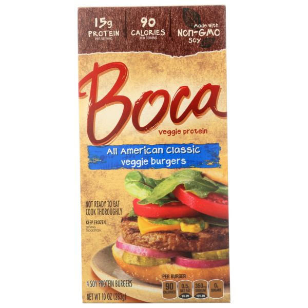 BOCA: All American Classic Veggie Burgers, 10 oz