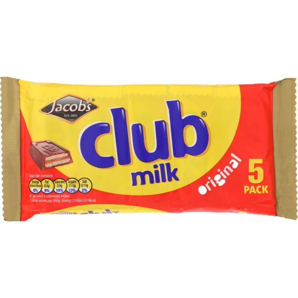 JACOBS:  Club Milk Original 5 Pack, 4.2 oz