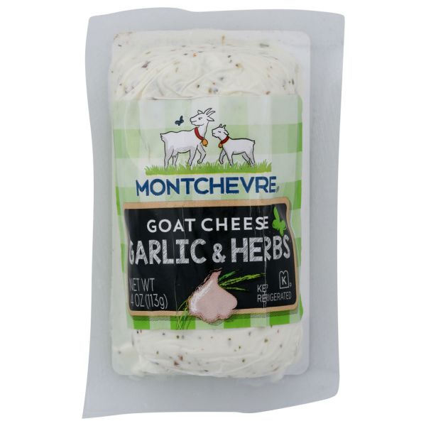 MONTCHEVRE: Goat Cheese Mini Log Garlic and Herb, 4 oz