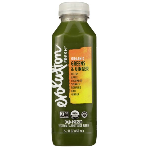 EVOLUTION FRESH: Organic Sweet Greens and Ginger Juice, 15.2 fo