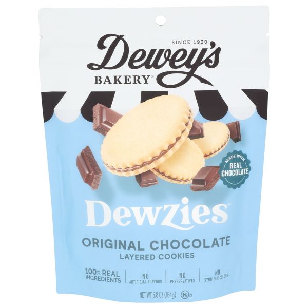 DEWEY'S: Original Chocolate Dewzies Cookies, 5.8 oz