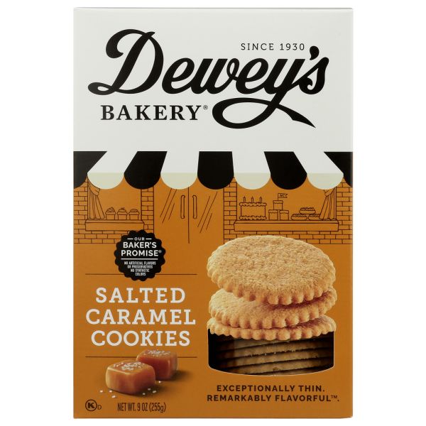 DEWEYS: Salted Caramel Moravian Cookie Thins, 9 oz