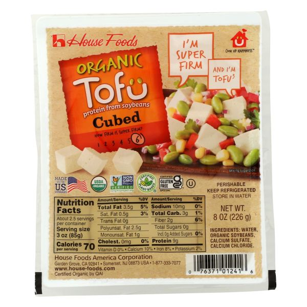 HOUSE FOODS: Organic Super Firm Cubed Tofu, 8 oz