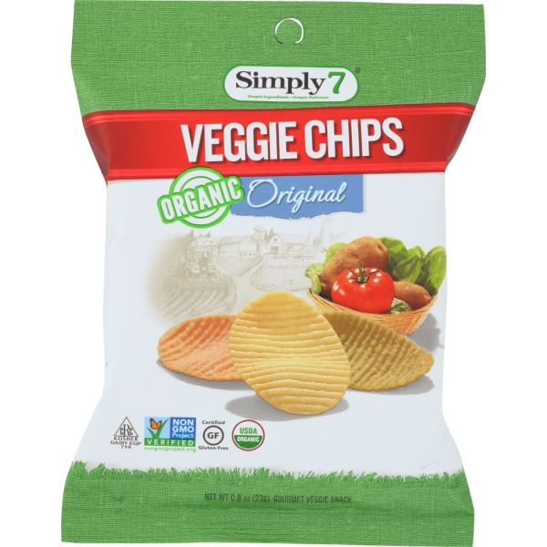 SIMPLY 7: Original Veggie Chips Organic, 0.8 oz