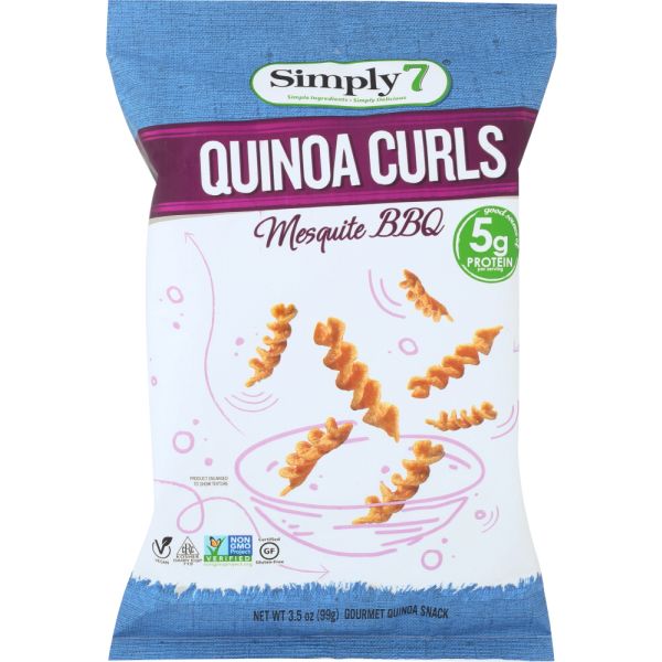 SIMPLY 7: Curls Quinoa Mesquite Barbeque, 3.5 oz