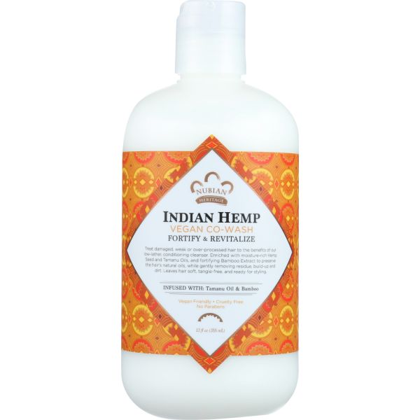 NUBIAN HERITAGE: Co Wash Indian Hemp Vegan, 12 oz